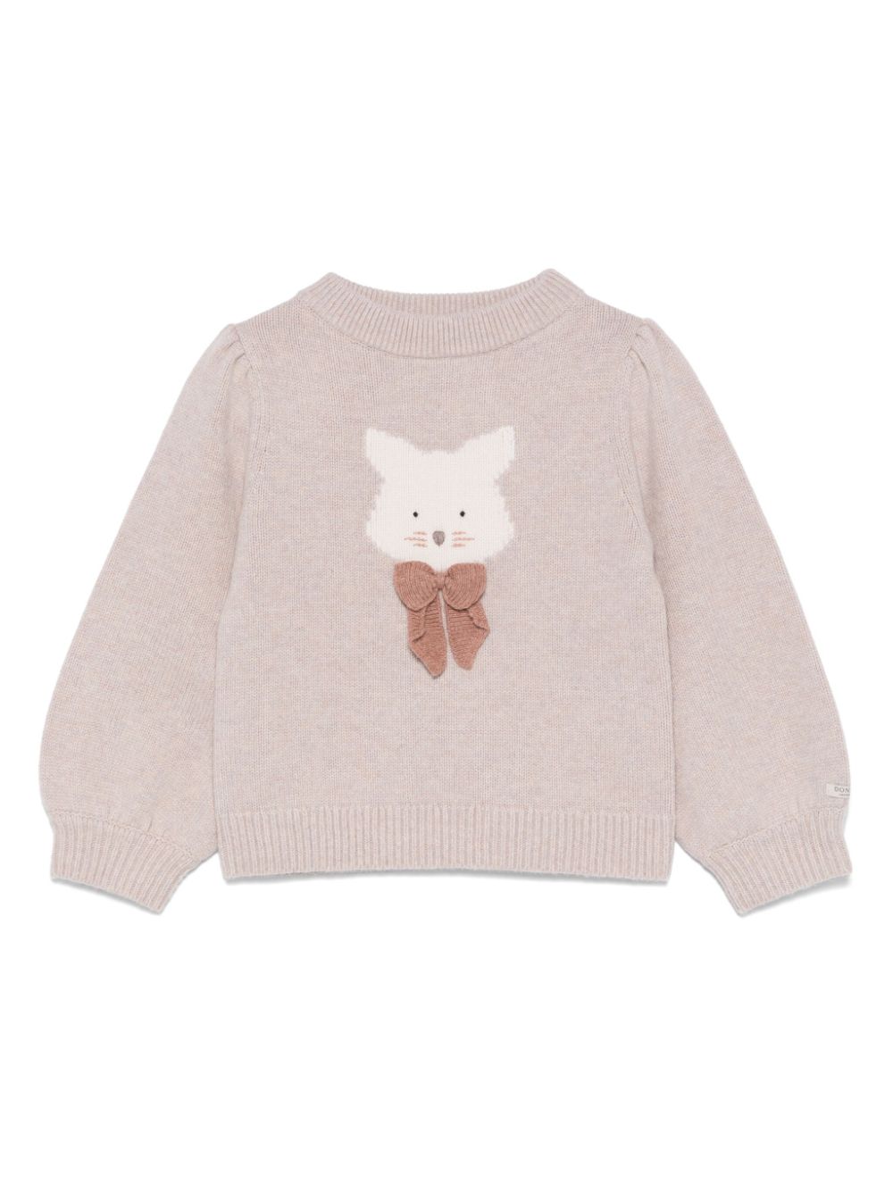 Maglione per bambina Donsje rosa con motivo gatto sul davanti - Rubino Kids