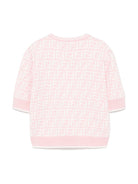 Maglione per bambina Fendi Kids rosa con monogramma FF - Rubino Kids