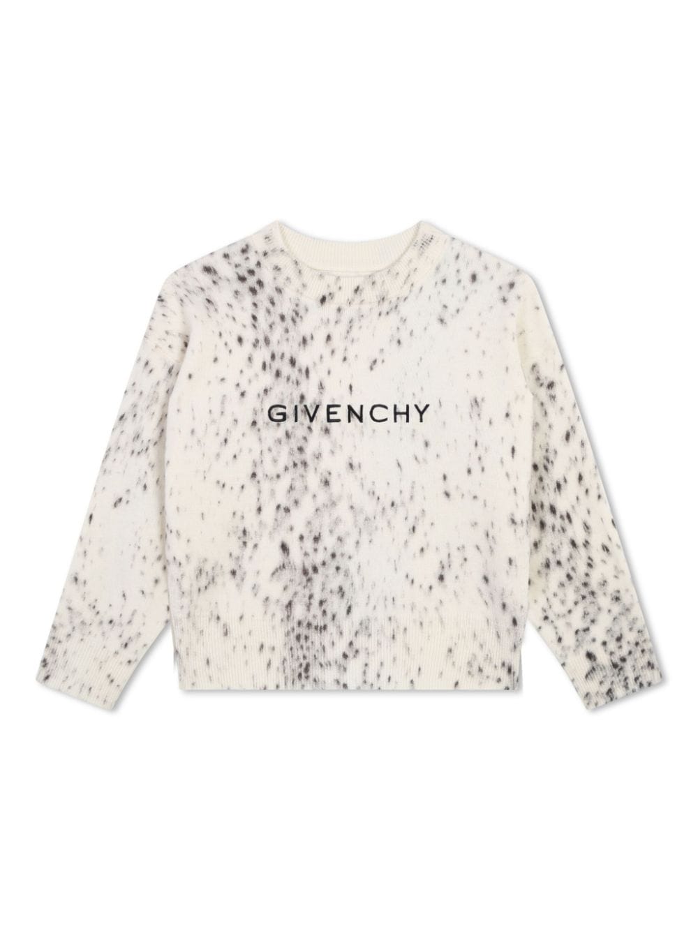 Maglione per bambina Givenchy Kids beige con stampa animalier - Rubino Kids