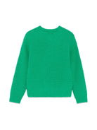 Maglione per bambina JELLYMALLOW Flower verde con ricamo fiore - Rubino Kids