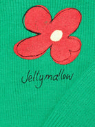 Maglione per bambina JELLYMALLOW Flower verde con ricamo fiore - Rubino Kids