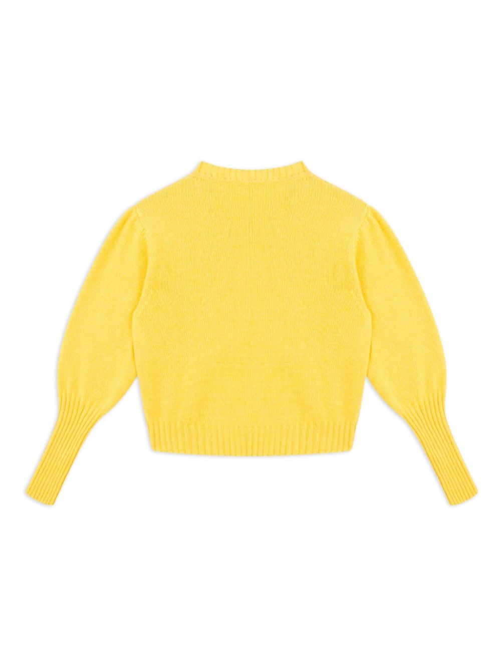 Maglione per bambina Philosophy Di Lorenzo Serafini Kids giallo con design lavorato a maglia - Rubino Kids