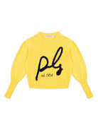 Maglione per bambina Philosophy Di Lorenzo Serafini Kids giallo con design lavorato a maglia - Rubino Kids