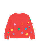 Maglione per bambina Stella McCartney Kids rosso con pompon - Rubino Kids