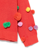 Maglione per bambina Stella McCartney Kids rosso con pompon - Rubino Kids