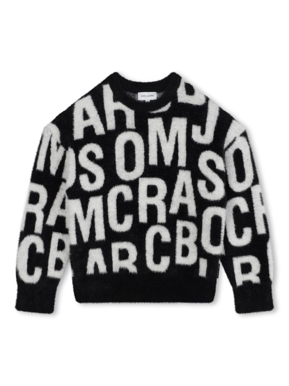 Maglione per bambina The Marc Jacobs Kids nero con logo all - over - Rubino Kids