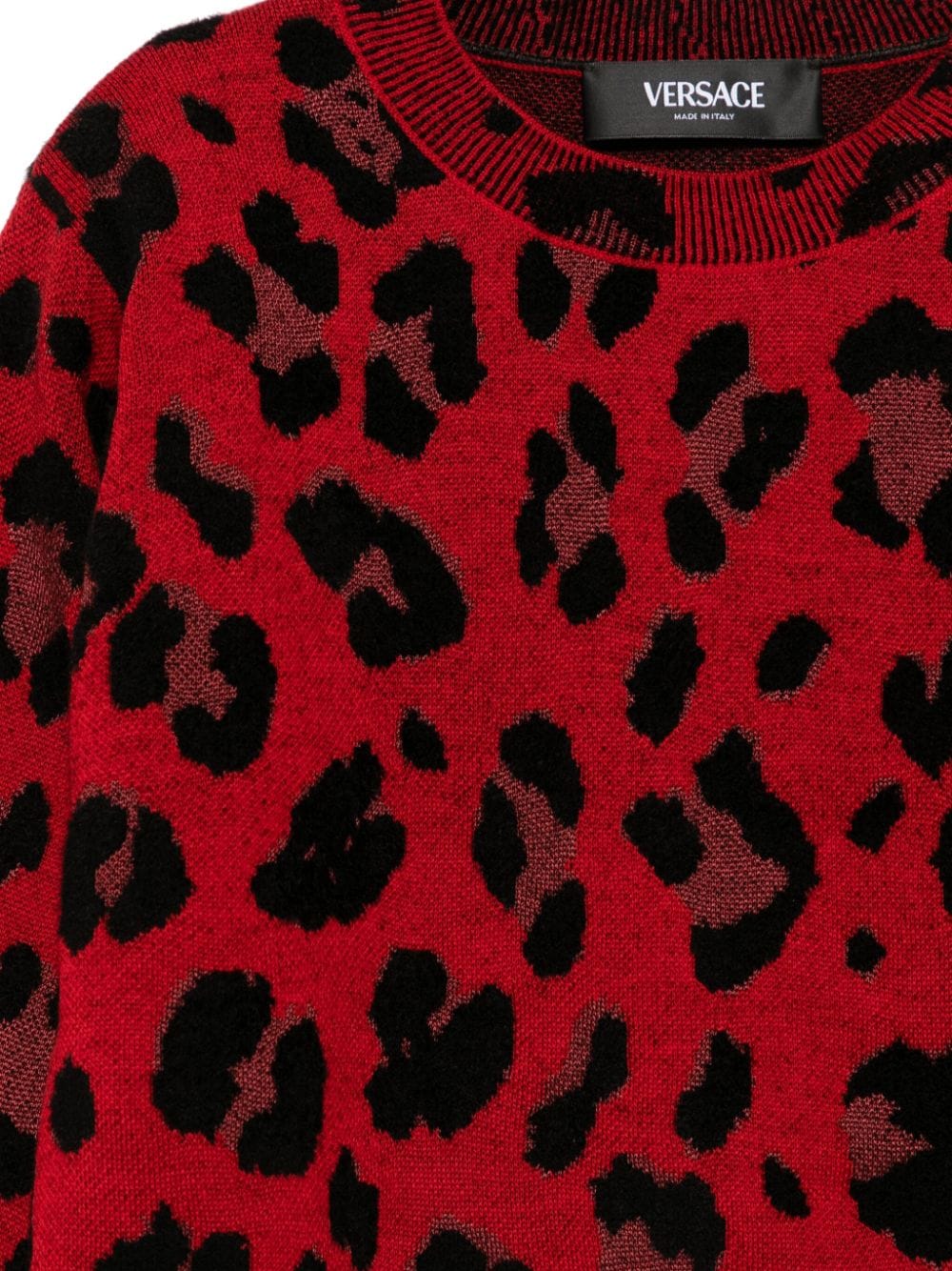 Maglione per bambina Versace Kids rosso leopardato - Rubino Kids