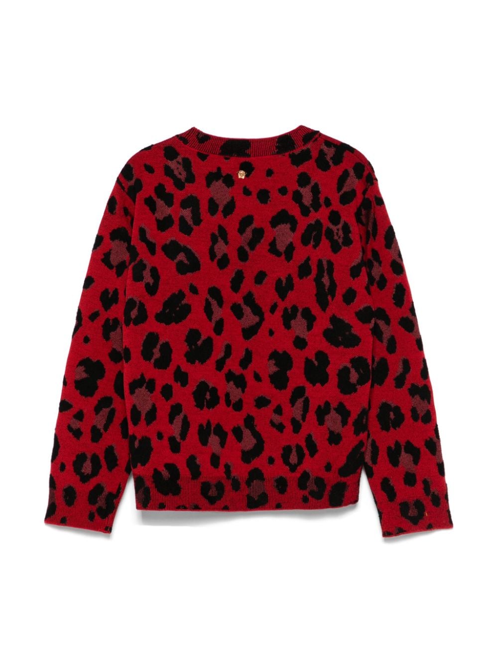 Maglione per bambina Versace Kids rosso leopardato - Rubino Kids