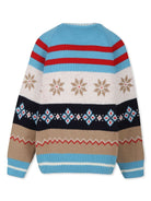 Maglione per bambino Fendi Kids multicolore con ricamo e logo - Rubino Kids