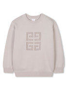 Maglione per bambino Givenchy Kids beige traforato con motivo 4G - Rubino Kids