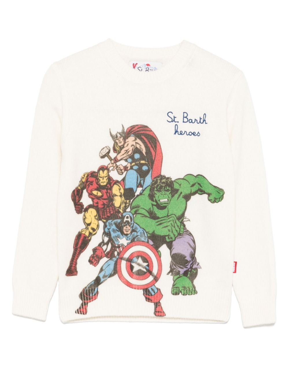 Maglione per bambino MC2 Saint Barth Kids Douglas x Marvel bianco - Rubino Kids