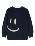 Maglione per bambino Molo Bello blu con stampa smiley - Rubino Kids