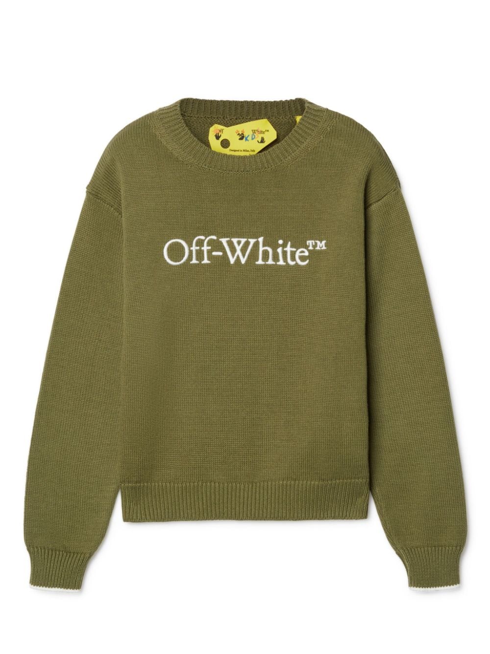 Maglione per bambino Off - White Kids Bookish con logo ricamato - Rubino Kids