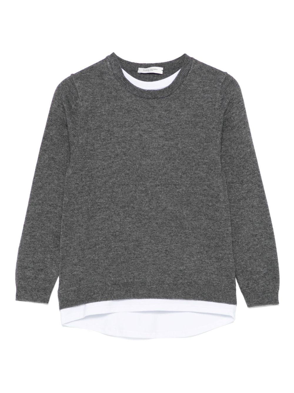 Maglione per bambino Paolo Pecora Kids grigio con design a strati - Rubino Kids