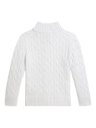 Maglione per bambino Polo Ralph Lauren Kids bianco con caratteristico motivo Polo Pony - Rubino Kids