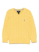 Maglione per bambino Polo Ralph Lauren Kids giallo con caratteristico motivo Polo Pony - Rubino Kids
