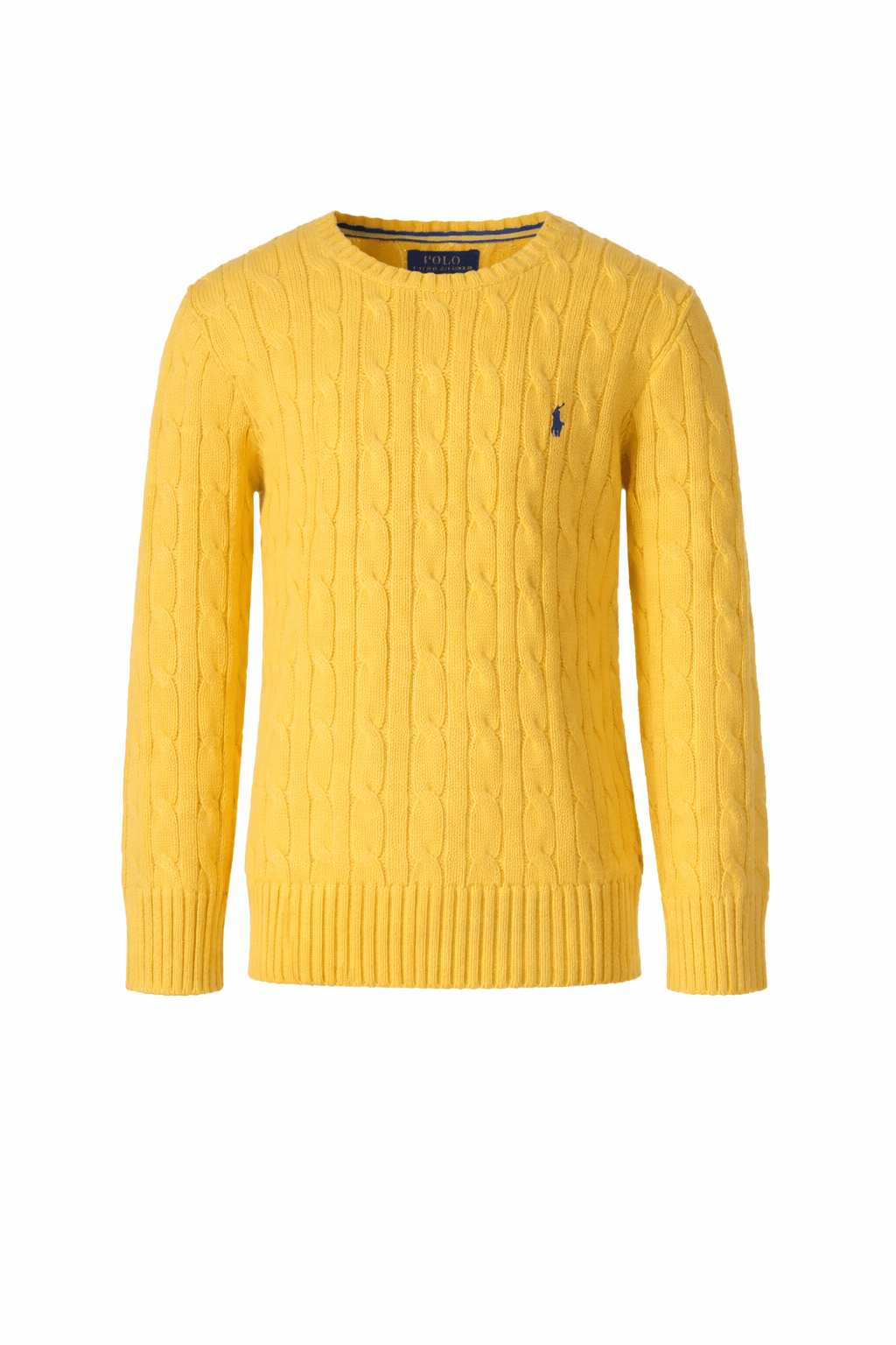 Maglione per bambino Polo Ralph Lauren Kids giallo con ricamo logo Polo Pony sul davanti - Rubino Kids