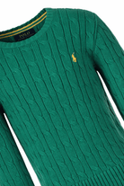 Maglione per bambino Polo Ralph Lauren Kids verde con ricamo Polo Pony sul davanti - Rubino Kids