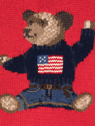 Maglione per bambino Ralph Lauren Kids rosso con motivo Polo Bear - Rubino Kids