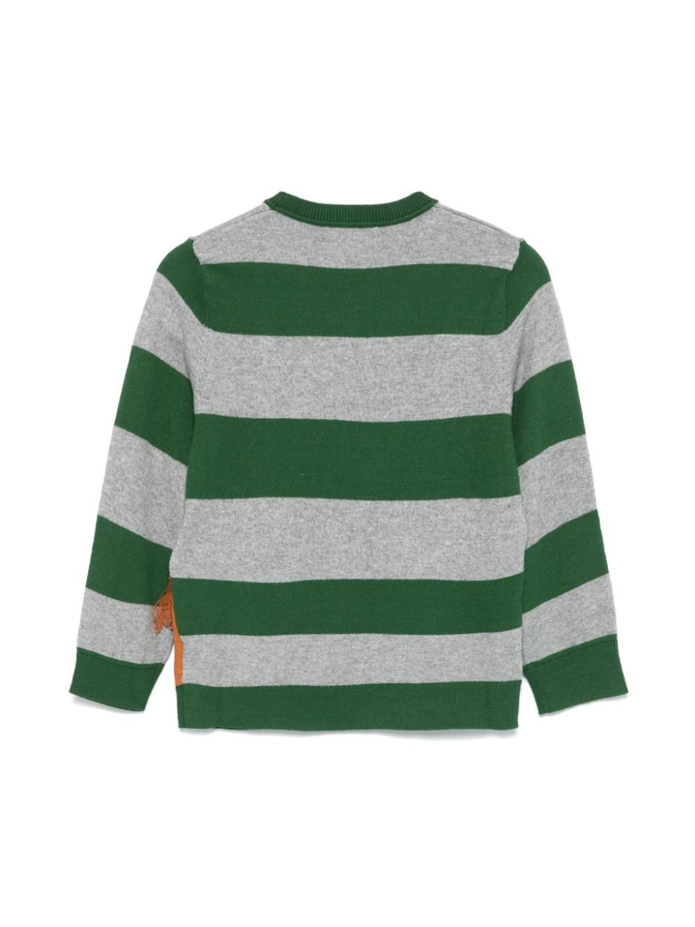 Maglione per bambino Stella McCartney Kids grigio e verde a righe - Rubino Kids