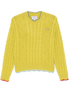 Maglione per donna MC2 Saint Barth Gretta verde con motivo a treccia - Rubino Kids