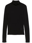 Maglione per donna Scotch & Soda nero a collo alto in maglia fine - Rubino Kids