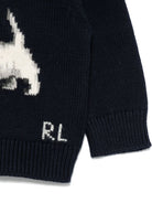 Maglione per neonata Ralph Lauren Kids blu con ricamo cani - Rubino Kids