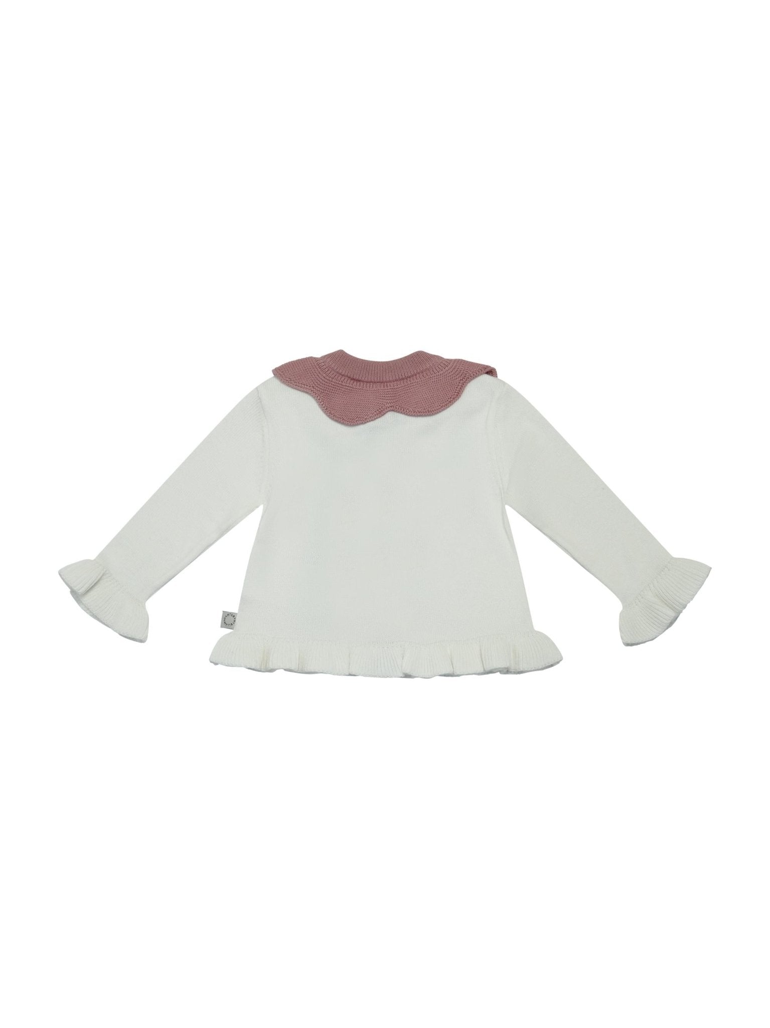 Maglione per neonata Stella McCartney Kids bianco con design a fiore - Rubino Kids