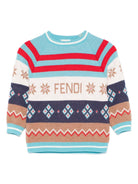 Maglione per neonati Fendi Kids multicolore con stampa all - over - Rubino Kids