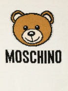 Maglione per neonati Moschino Kids bianco con ricamo Teddy Bear - Rubino Kids