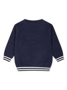 Maglione per neonati Moschino Kids blu con ricamo Teddy Bear - Rubino Kids