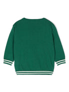 Maglione per neonati Moschino Kids verde con ricamo Teddy Bear - Rubino Kids