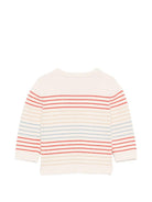 Maglione per neonato Bonpoint bianco con design a righe - Rubino Kids