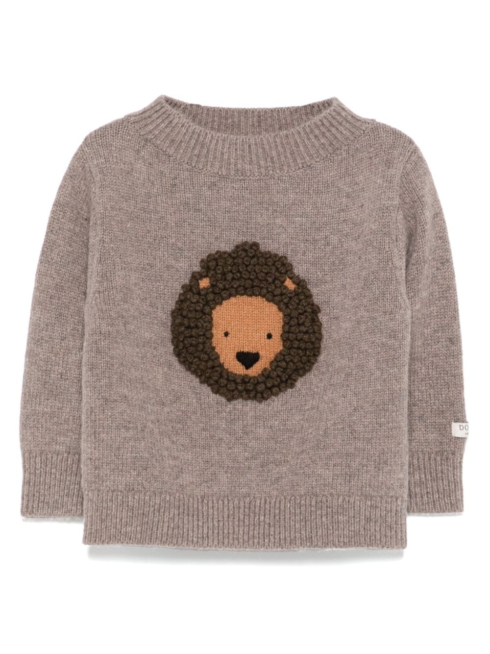 Maglione per neonato Donsje grigio con motivo leone sul davanti - Rubino Kids