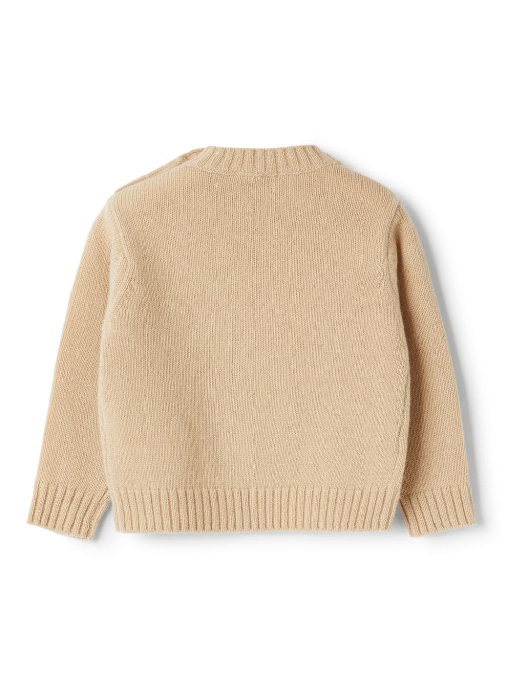 Maglione per neonato Il Gufo beige con ricamo leone lavorato a maglia - Rubino Kids