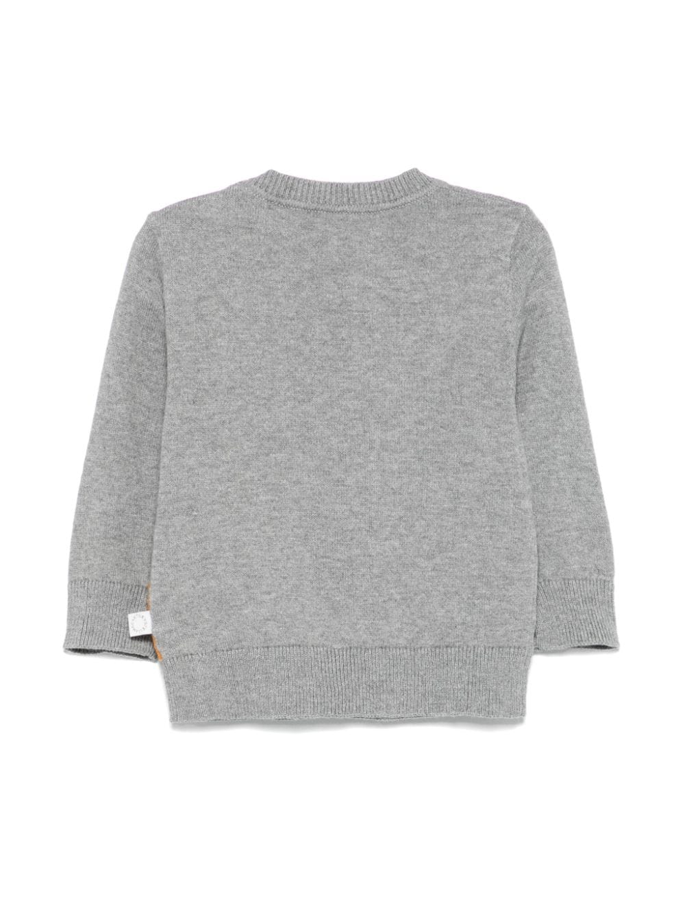 Maglione per neonato Stella McCartney Kids grigio con ricamo cavallo - Rubino Kids