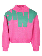 Maglione rosa per bambina a collo alto Billieblush - Rubino Kids