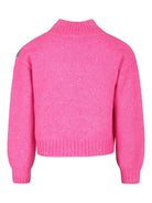 Maglione rosa per bambina a collo alto Billieblush - Rubino Kids