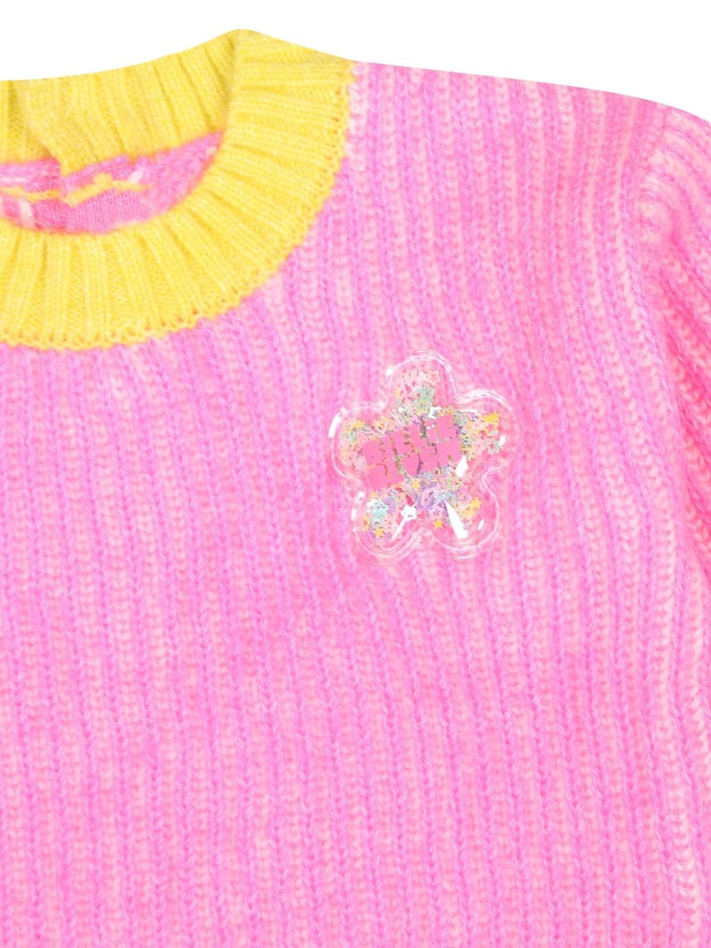 Maglione rosa per neonato con design color - block Billieblush - Rubino Kids