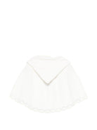 Mantellina per neonata Paz Rodriguez bianca con cappuccio - Rubino Kids