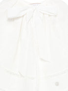 Mantellina per neonata Paz Rodriguez bianca con dettagli in pizzo - Rubino Kids