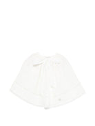 Mantellina per neonata Paz Rodriguez bianca con dettagli in pizzo - Rubino Kids