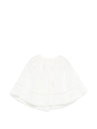 Mantellina per neonata Paz Rodriguez bianca con dettagli in pizzo - Rubino Kids