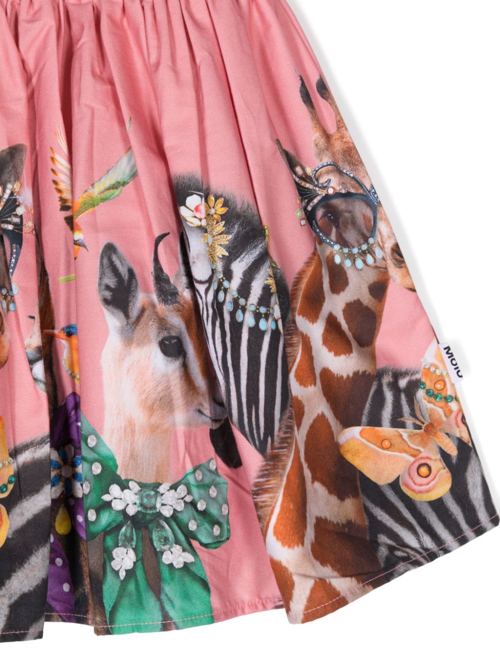 Minigonna animalier per bambina Molo rosa con vita elasticizzata - Rubino Kids