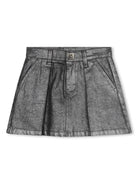 Minigonna denim per bambina Dkny Kids grigio con effetto sbiadito - Rubino Kids