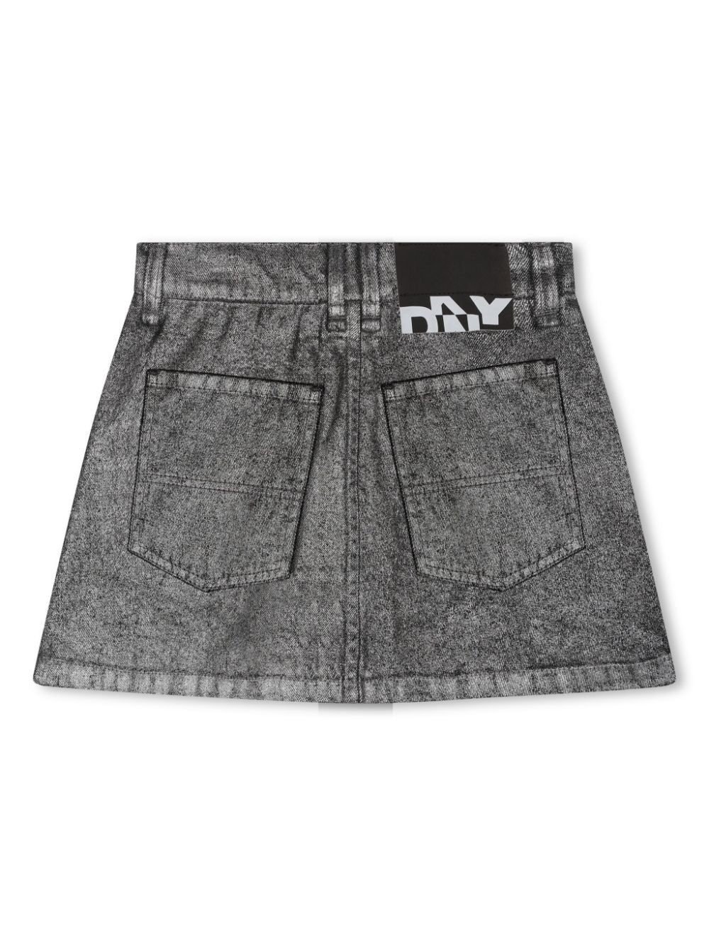 Minigonna denim per bambina Dkny Kids grigio con effetto sbiadito - Rubino Kids