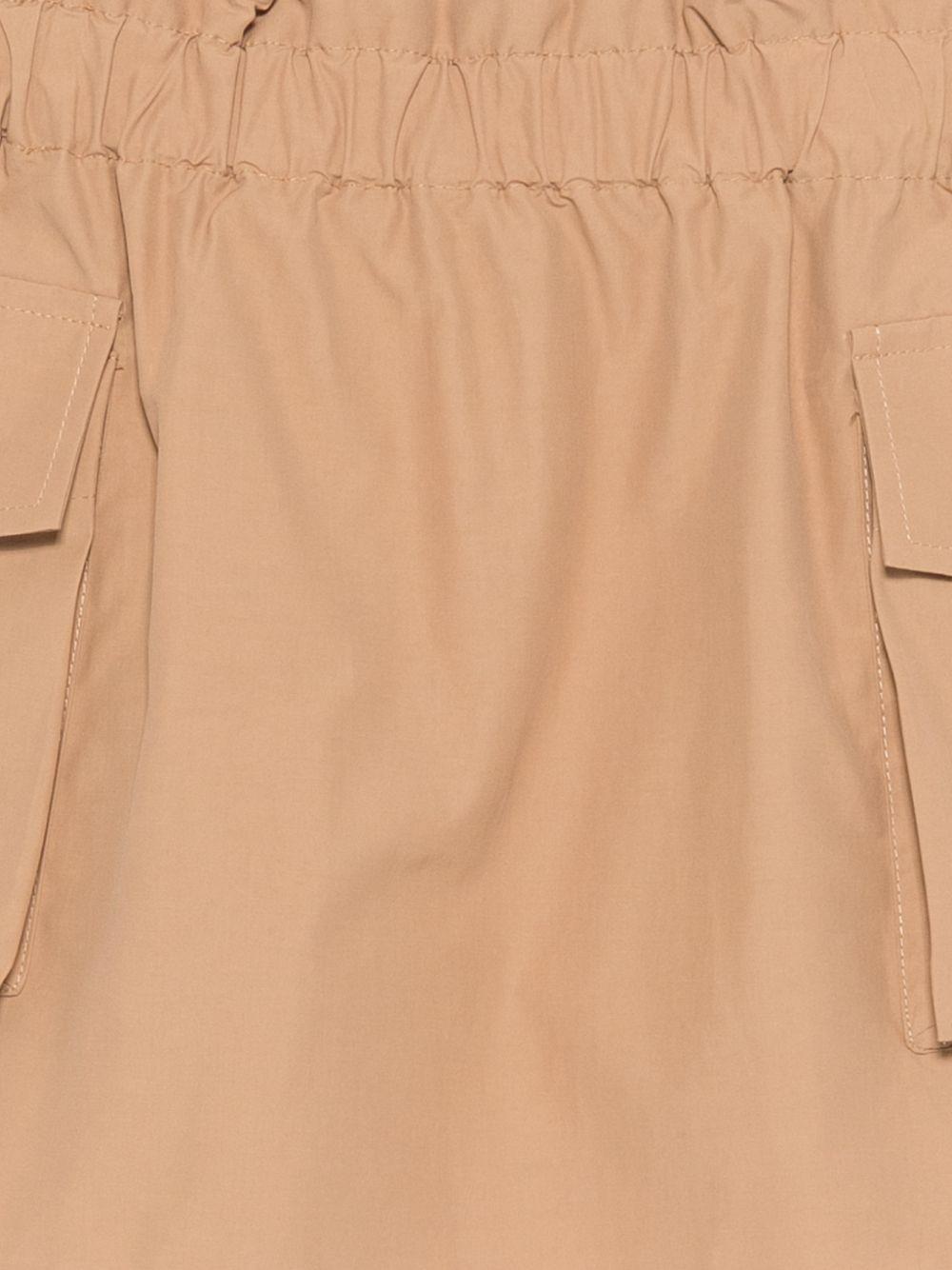 Minigonna per bambina Balmain Kids beige con tasche a patta - Rubino Kids