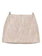 Minigonna per donna Alysi grigia con effetto texturizzato e chiusura con zip - Rubino Kids