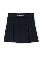 Minigonna plissettata per bambina Tommy Hilfiger Junior blu con orlo dritto - Rubino Kids