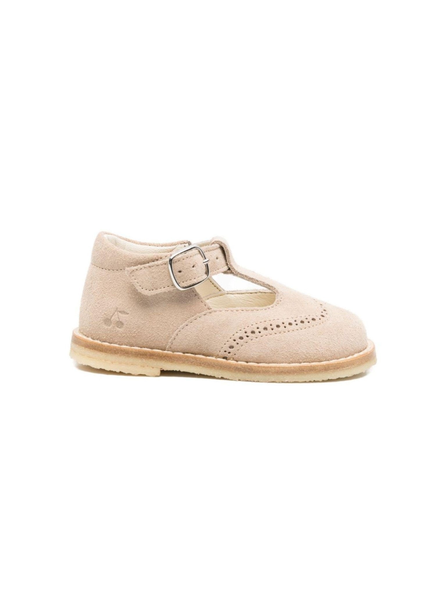 Mocassini per bambino Bonpoint beige con logo ciliegia - Rubino Kids